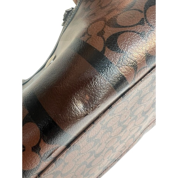 Coach Chelsea Heritage Brown & Black Coated Leather Satchel F15132 +WALLET *READ - Picture 3 of 16